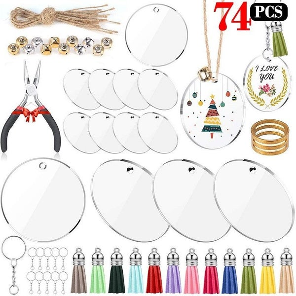 Acrylic Circle Discs Keychain Blanks Vinyl Making Kit I1416MZ0 Carousel 1