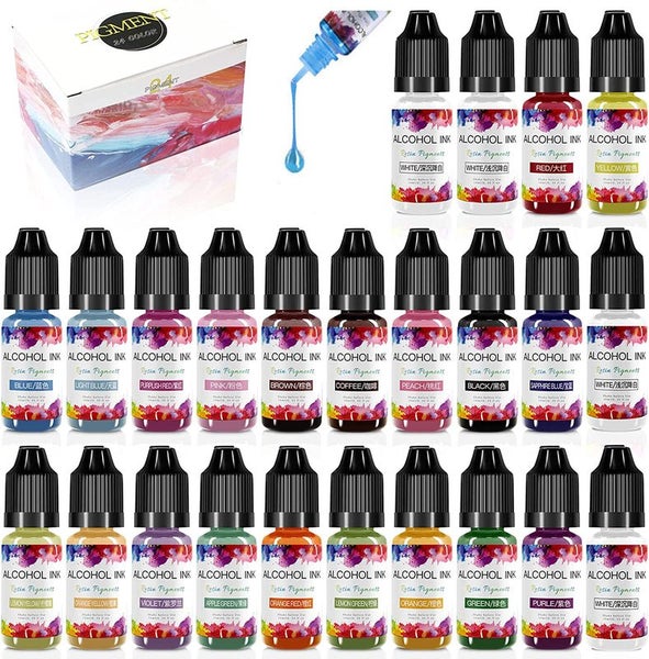 Epoxy Resin Pigment Liquid Dye 24 Bottles Art Ink i1952MZ0 Carousel 1