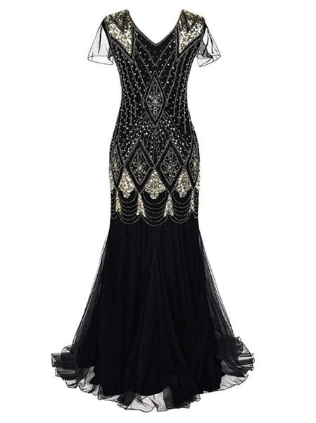 Maxi Dress Ball Evening Flapper Dresses Womens Clothing Size 14 J2155BK5 Carousel 2