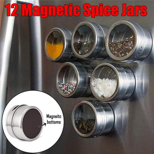 Magnetic Spice Jars Kitchen Storage Organiser 2031802 Carousel 1