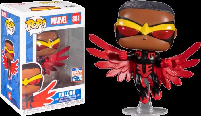 Funko POP! Marvel: Falcon 881 (2021 Summer Convention Virtual Funkon Shared Excl Carousel 1