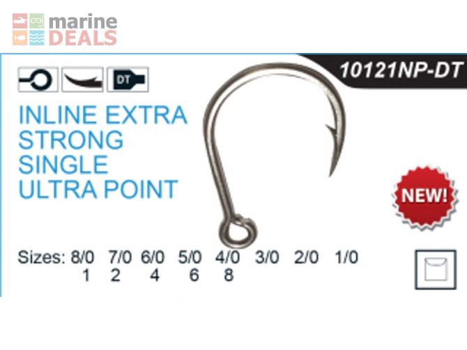 Mustad Kaiju In-Line Jig Hooks No.2 Qty 7 Carousel 1