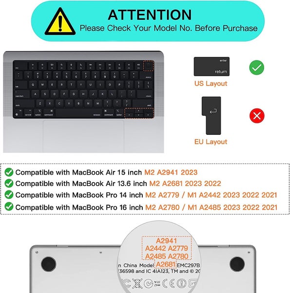 MacBook Air 15" Keyboard Cover Skin (M3, 2024) Carousel 7