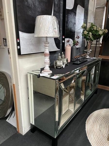 Grand 4 Door Beveled Mirror Picture Frame Sideboard Carousel 6