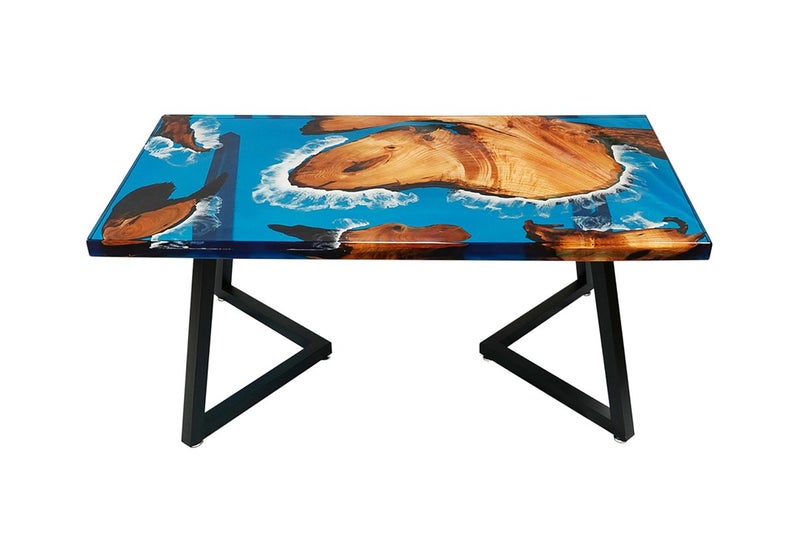 Luxurious Artistic Delight Epoxy Resin River Table 1.6M Carousel 1
