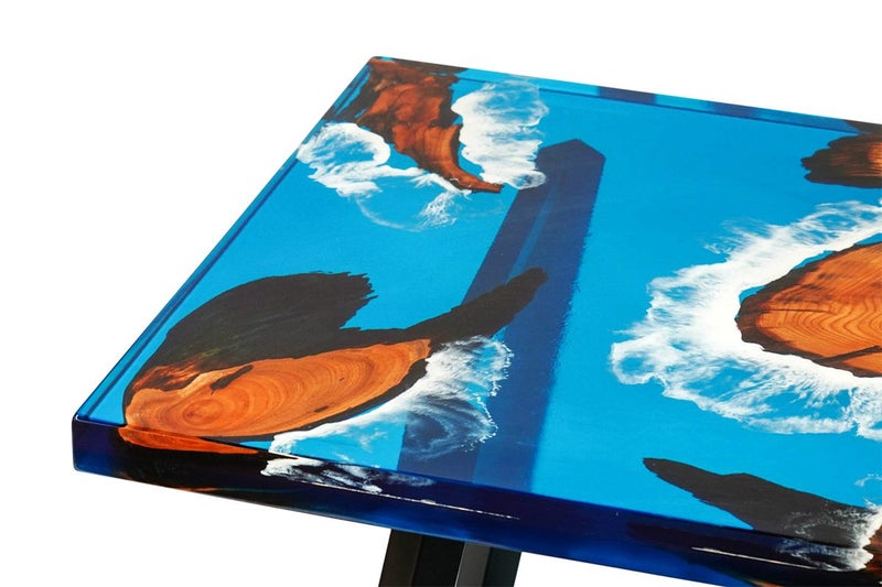 Luxurious Artistic Delight Epoxy Resin River Table 1.6M Carousel 5
