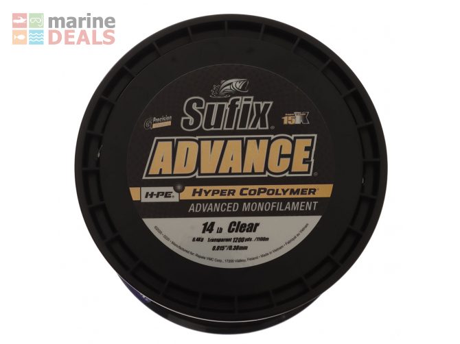 Sufix Advance H-PE Monofilament Clear 1100m 14lb … Carousel 2