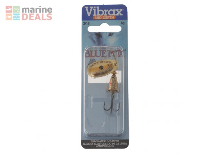 Blue Fox Vibrax Shad Spinner Lure 6g Gold Shad Carousel 2