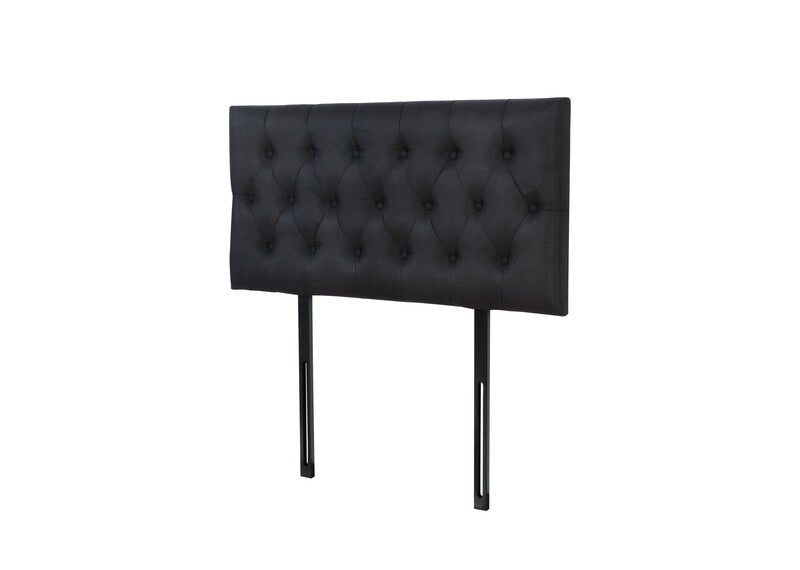 Sleepcenter Button Headboard with Metal Legs - Queen - Black Carousel 2