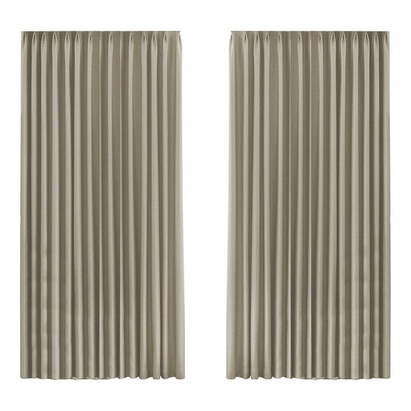 Marlow 2XBlockout Curtains Chenille Blackout Draperies Eyelet Day Coffee Carousel 1