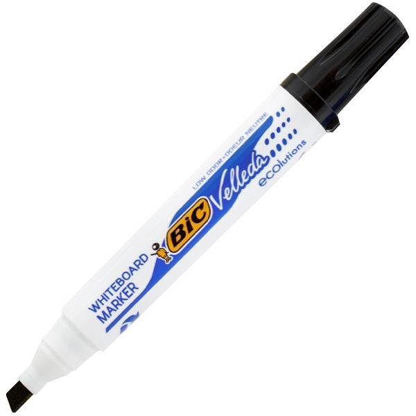 BIC Velleda ECOlutions Black Whiteboard Marker Chisel Tip x 12's pack (1751 09) Carousel 2