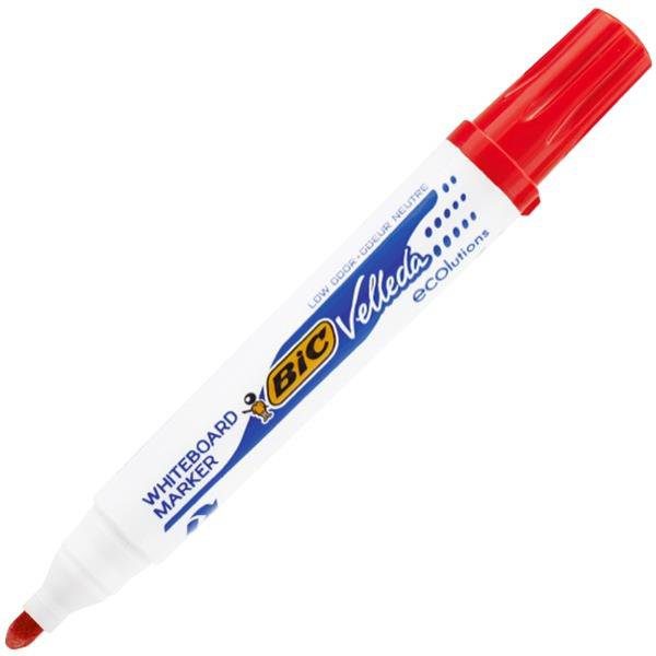 BIC Velleda ECOlutions Red Whiteboard Marker Bullet Tip x 12's pack (1701 03) Carousel 2