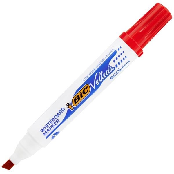 BIC Velleda ECOlutions Red Whiteboard Marker Chisel Tip x 12's pack (1751 03) Carousel 2