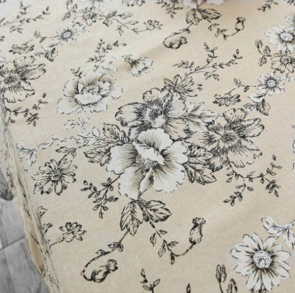 Cotton Linen Fabric Floral 1x1.5M G0676LG0 Carousel 1