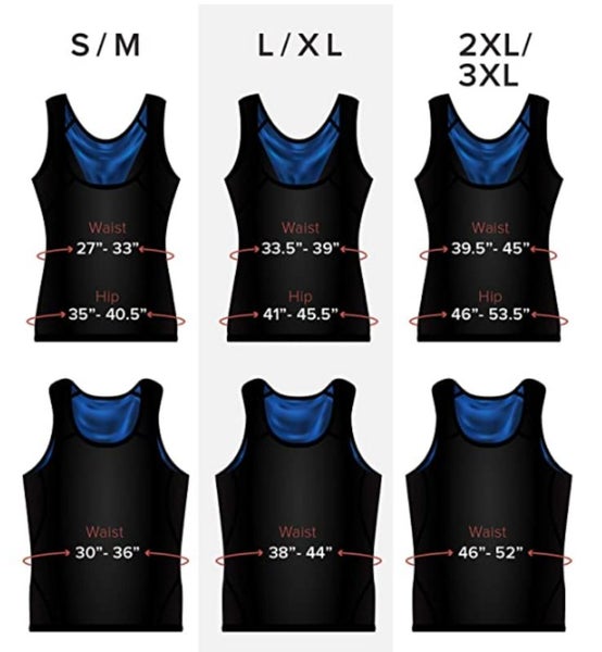 Womens Sweat Shapewear Workout Sauna Tank Top L/XL L1919WM4 Carousel 5