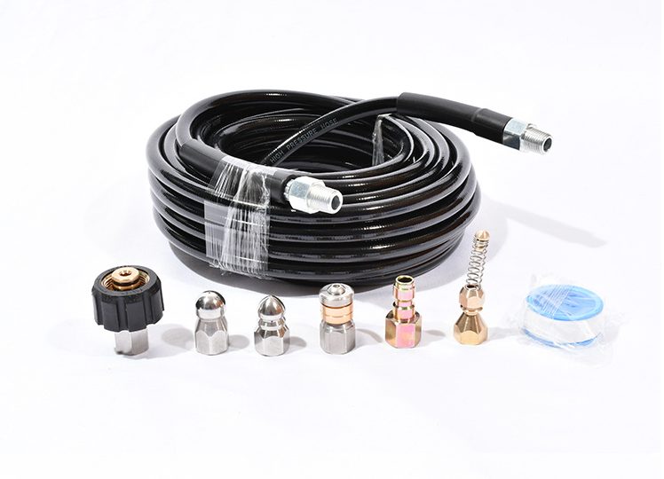 Drain/Pipe Cleaning Kit 7 Piece for Petrol Pressure Washers 15m Carousel 1