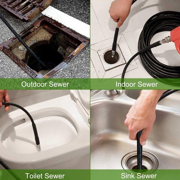 Drain/Pipe Cleaning Kit 7 Piece for Petrol Pressure Washers 15m Carousel 3