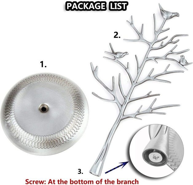 Jewellery Stand Organiser Tree Bird Ring Earring Necklace Holder 2028504 Carousel 2