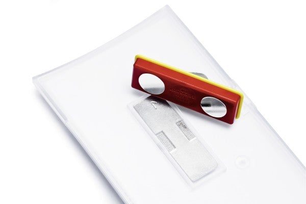 Durable Name Badge with Click Fold Magnetic Clip, Box of 10 Carousel 3
