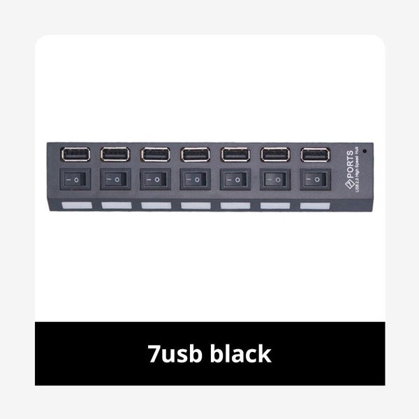Switch Extension Hub 7-port USB2.0 Hub Computer USB Extension Hub One Carousel 1