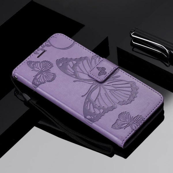 HTC Desire 12 Plus case Embossed Butterfly Wallet Leather Case Carousel 2