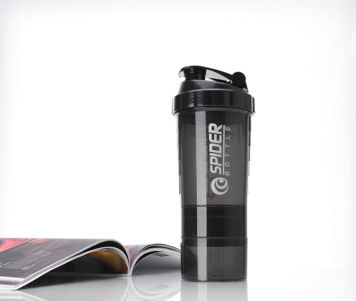 3 in 1 Shaker Bottle 500ml with storage for pills and protein powder NEW Carousel 1