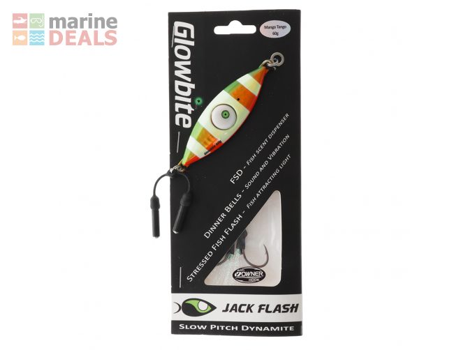 Glowbite Jack Flash Slow Pitch Jig Mango Tango 60g Carousel 1