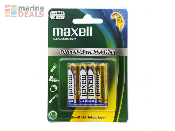 Maxell AAA Alkaline Battery 4-Pack Carousel 1