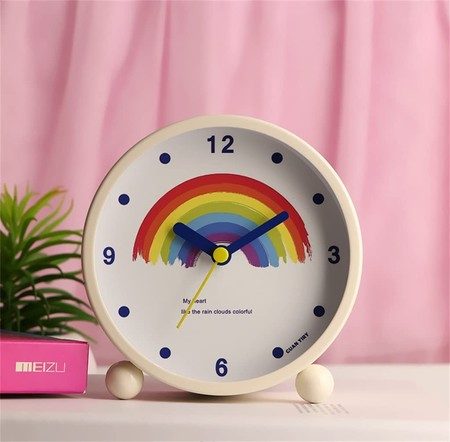 Mute Alarm Clock Rainbow Night Light Carousel 1