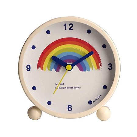 Mute Alarm Clock Rainbow Night Light Carousel 4
