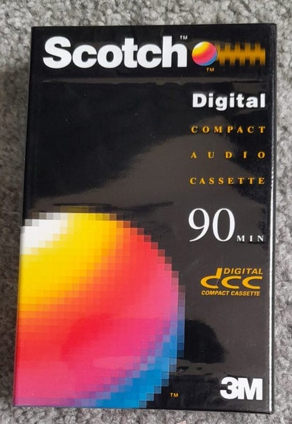 1 x Scotch 90 Minute Blank Digital Compact Cassette DCC Audio Tape (new/sealed) Carousel 1