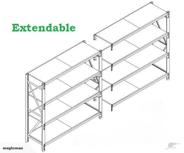 Heavy Duty Shelving unit 1.5m(L) x0.6m(W) x2m(H) 800kg EXTRA WIDE Free Delivery Carousel 2