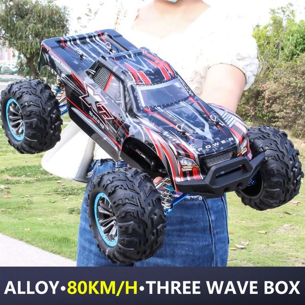 RC Car size 1:10 4WD 80km/H High Speed Rechargeable Battery Carousel 12