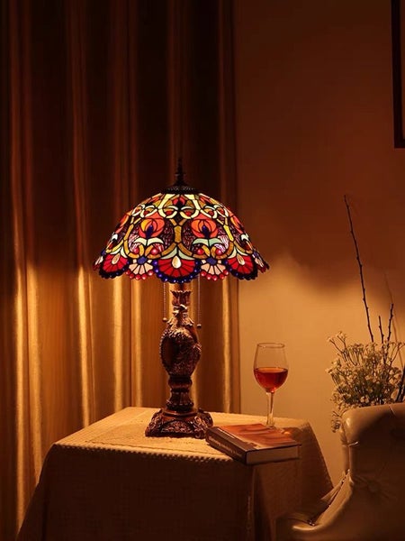 New Tiffany Table Lamp (Large 40cm Shade) Carousel 7