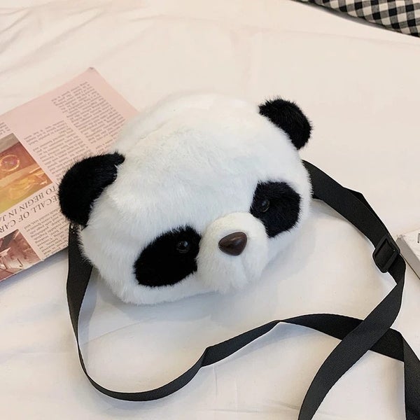 Panda Backpacks One Shoulder Diagonal Messenger Bag Wallet Cartoon Carousel 7