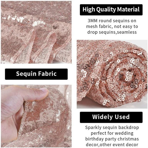 Sequin Backdrop Curtains Wedding Background G0624PK0 Carousel 6