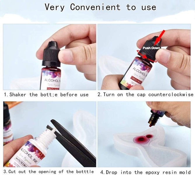 Epoxy Resin Pigment Liquid Dye 24 Bottles Art Ink i1952MZ0 Carousel 2