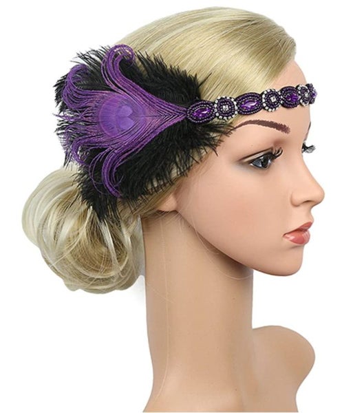 Flapper Headband 1920s Great Gatsby Headpiece B0278PP0 Carousel 1