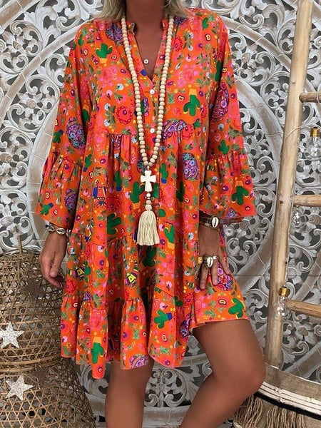 Shirt Dress Floral Dresses Boho Womens Clothing Size 22 J2119BO8 Carousel 1