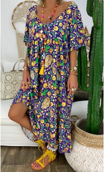 Maxi Dress Floral Summer Dresses Womens Clothing Plus Size 20 J2117PP8 Carousel 2