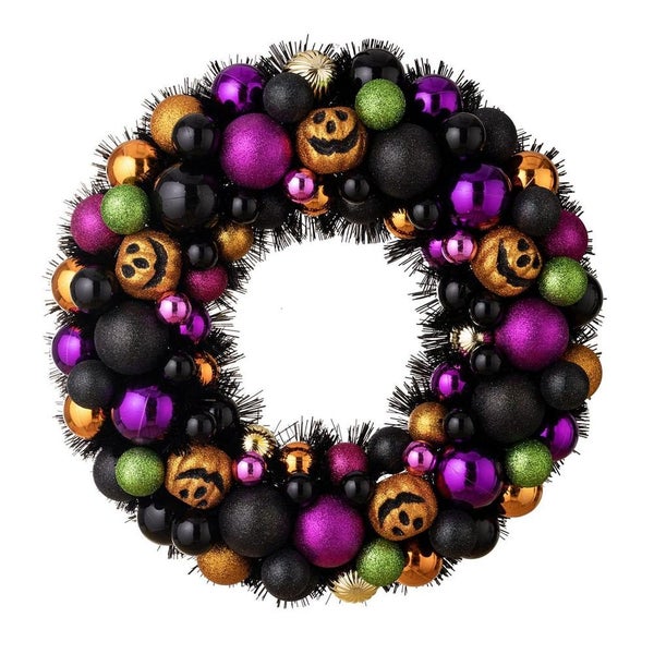 Halloween Ghost Wreath Wall Pumpkin Creepy Wreath For Doorway Photo Carousel 1
