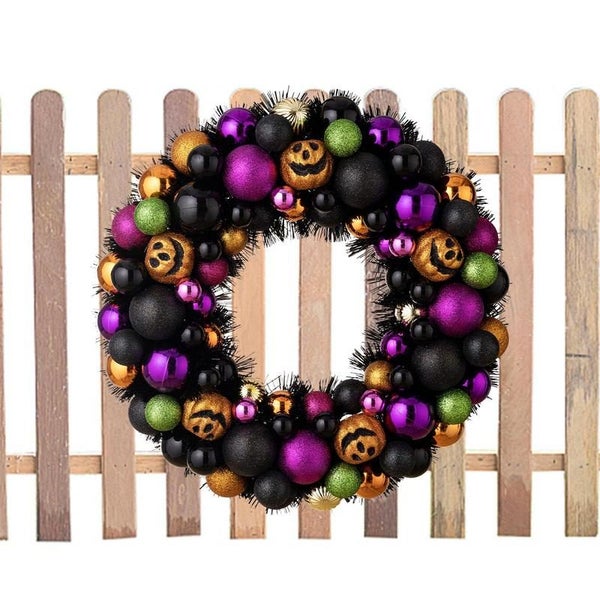 Halloween Ghost Wreath Wall Pumpkin Creepy Wreath For Doorway Photo Carousel 2