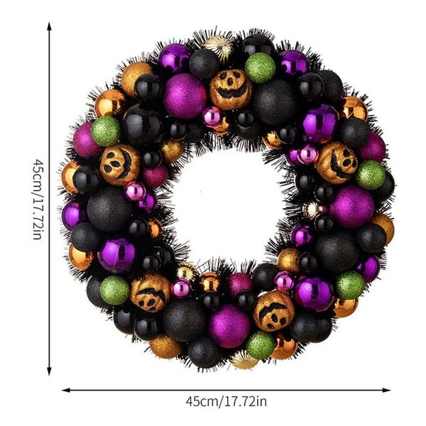 Halloween Ghost Wreath Wall Pumpkin Creepy Wreath For Doorway Photo Carousel 7