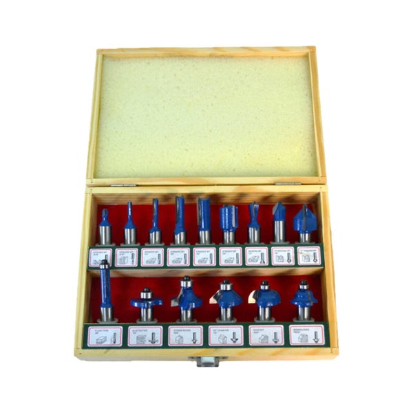 ToolShed Router Bit Set Mixed 1/2in 15pc Carousel 1