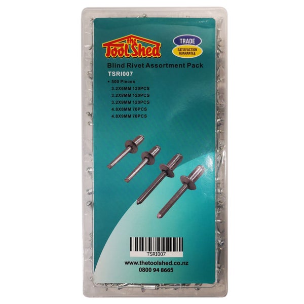 ToolShed Blind Rivet Assortment Pack 500pc Carousel 1