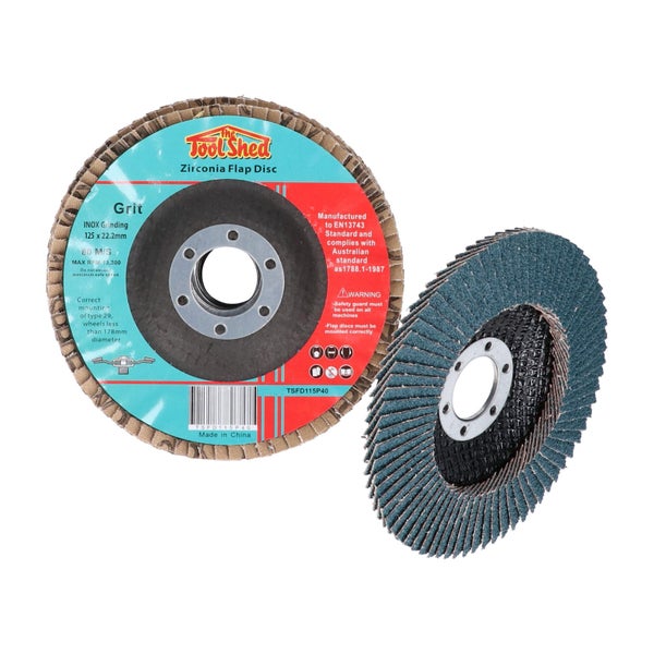 ToolShed Zirconia Flap Disc 125mm P120 Carousel 1