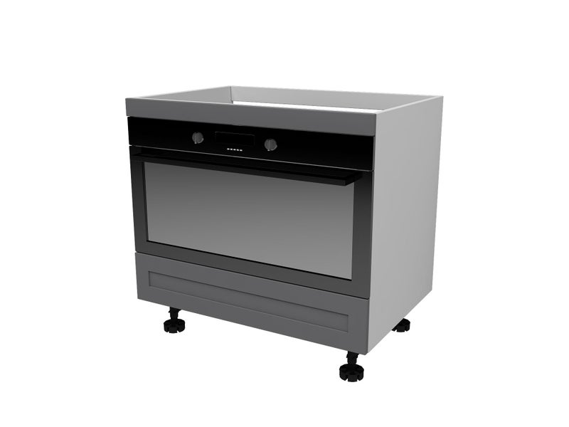 Kitchen Cabinet Flat Pack, Oven Base Cabinet 900mm with drawer Slate Grey Carousel 1