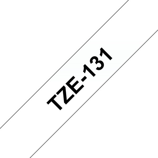 Replacement Brother P touch Laminated 12mm x 8m Tape Tze-131 Black on CLEAR Carousel 3