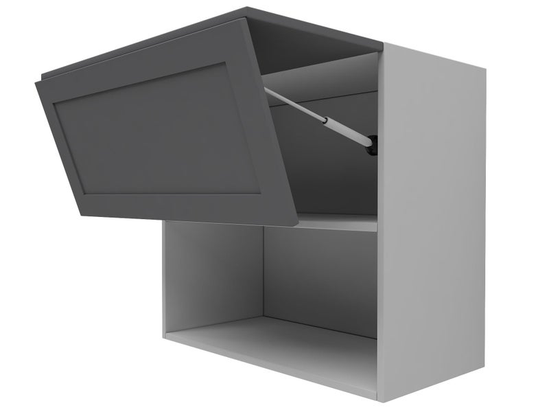 Kitchen Cabinet Flat Pack, Wall Cabinet Vertical Bifold Door, 900mm SHAKER Grey Carousel 1