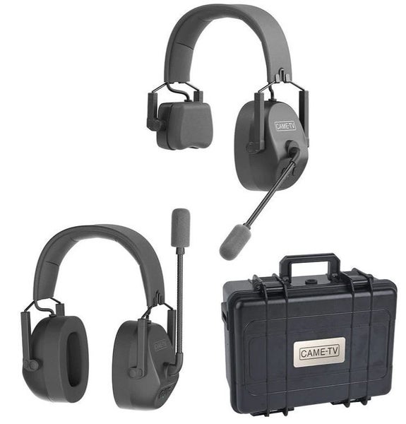 Wireless Headset 450m range w/carry case, 1 Single & 1 Dual Ear by Came-TV Carousel 1